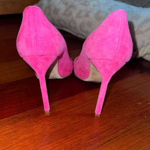 Manolo Blahnik BB 105 Pink Suede Pumps - Picture 5 of 8